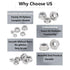 M8 x 1.25mm Serrated Flange Hex Lock Nuts, SpzcdZa 25pcs 304 Stainless Steel Metric Hex Flange Lock Nuts