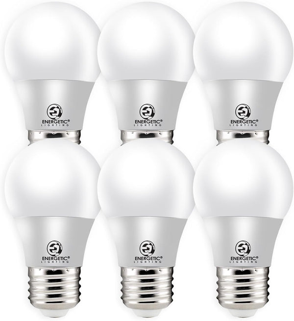 ENERGETIC A15 LED Bulb, 5.5W Refrigerator Bulb, 40W Equivalent, 3000K Warm White, Dimmable, E26 Base, 6 Pack