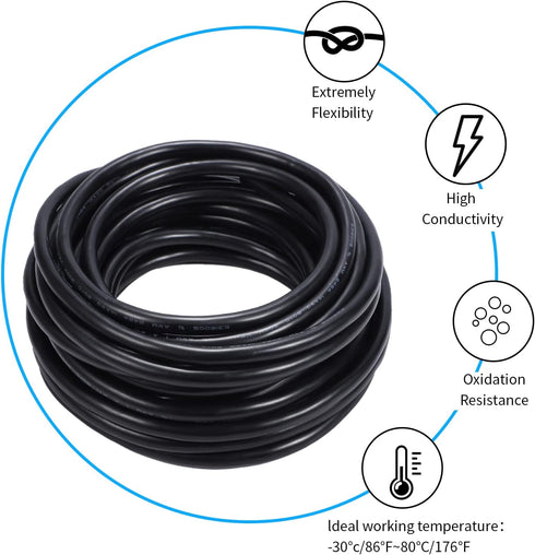 UL2464 Power Lighting Cable Wire Low Voltage Power Connection, 18AWG-2Conductor, 16.4ft.