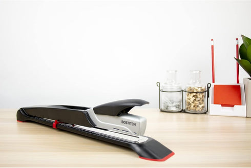 Bostitch Office Booklet Stapler, One Finger, Long Reach, Spring Powered, Silver (1610)