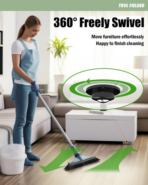 Self Adhesive Caster Wheels, 1 Inch Swivel Steel Appliance Rollers, 28 LBS Load Capacity (8 PCS, Black)