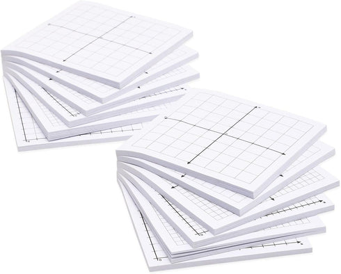 Juvale 10 Pack Mini Graph Paper Sticky Notes, 6 Designs, 25 Sheets per Pad (3x3 in) - Planner Supplies and Accessories