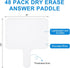 PATIKIL 48 Pieces 10x8 Inch Dry Erase Answer Paddles, Handheld Double Sided Whiteboard for Office Classroom Games