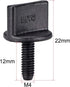 uxcell M4 x 12mm Thumb Screw Bolt, Hand Driven Spade Nylon Plastic Screws for RC Model Aircraft, 5 Pcs