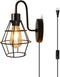 Plug in Wall Sconce with On/Off Switch Wall Mount Light Fixture with