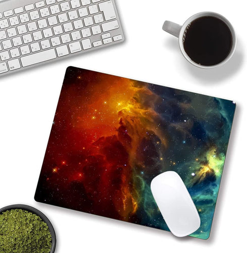 Galaxy Mouse Pad - Square Waterproof Non-Slip Rubber Base Mousepad for Office Laptop, 9.5"x7.9"x0.12" Inch