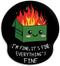 Ergonomic Mouse Pad with Wrist Support, Dumpster on Fire Design, Gaming Mousepad with Non-Slip Base