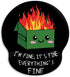Ergonomic Mouse Pad with Wrist Support, Dumpster on Fire Design, Gaming Mousepad with Non-Slip Base