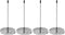 QWORK 4 Pcs Desk Receipt Holder, Spike Stick Receipts Check Bill Fork, Silver Paper Holder, 5.5inch