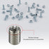 20PCS M10 to M8 Thread Reducer Nuts, Repair Sleeve Pipe Fitting Reducer Adapter Stainless Steel Fastener Accessory, Thread Conversion Kit for Plumbing Connections/Compressed Air/Hydraulic/Automobile