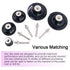 Swpeet 5 Pack 1" 2" 3" 1/4" Disc Pad Holder Kit, Universal Quick Roll On and Lock Quick Change Adapter Replacement