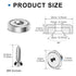 36Pack Round Magnets LOVIMAG, 30LBS Neodymium with Screws for Fridge Crafts