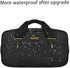14 Inch Wide Mouth Tool Bag, Waterproof Organizer Tote Bag for Electricians, Double Fabric Storage (Black)