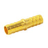 Brass 1/4" Hose Barb Splicer Mender - Pack of 2 Barbed Coupler Round Union Adapter