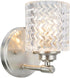 Aspen Creative 62056A, 5 1/2" One-Light Metal Bathroom Vanity Wall Light Fixture, Wide, Transitional Design in Brushed