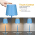 1 Pack 3 Dimmable Counter Pickmesh Scalloped Edge Cordless Table Lamp Color LED Rechargeable Battery Desk Light Modern