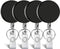 Selizo 4 Pieces Heavy Duty Retractable Badge Holder ID Badge Reel with Keychain Ring Clip