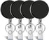 Selizo 4 Pieces Heavy Duty Retractable Badge Holder ID Badge Reel with Keychain Ring Clip