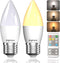 BrightArk E26 LED Light Bulbs with Remote Control, 400LM 4W Stepless Dimmable 3000K-4000K-6000K