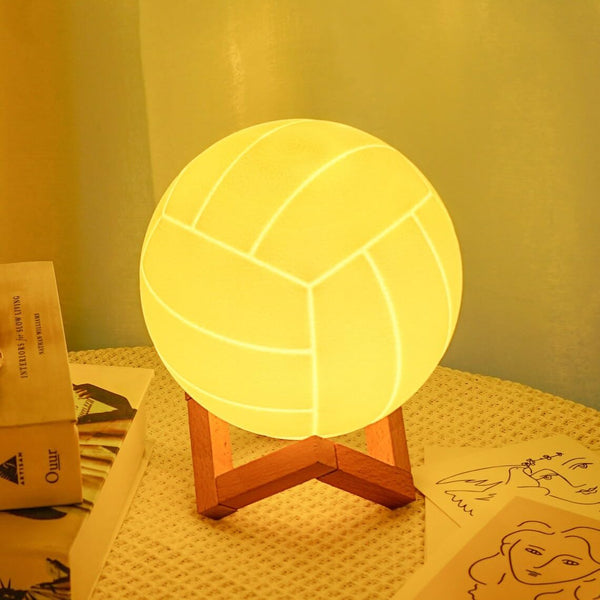 Volleyball Night Light, Volleyball Lamp Light for Kids Room with Remote Control