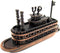 TG,LLC Treasure Gurus Bronze Metal Steamboat Paddle Boat Replica Die Cast Novelty Toy