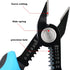 WGGE Wire Cutters Precision Flush Pliers with Supplementary Stripping, Cutting Pliers, Handy and Slim Diagonal Cutters, Ultra Sharp Wire Cutter, 10-20AWG wire stripper (6 inch) by WGGE