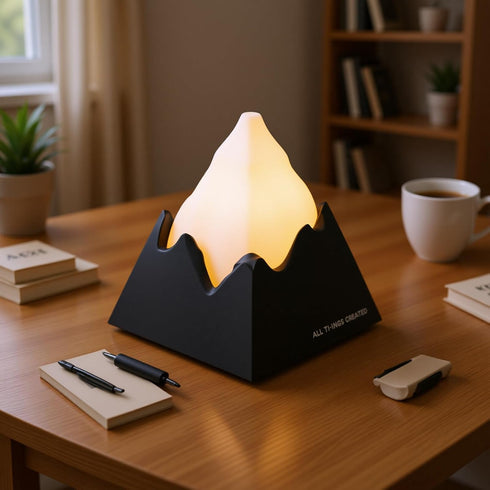 Leftwei Essential Oil Diffuser Night Light, Decorative Desk Aromatherapy Lamp, Volcano Lamp with Dual Lighting Options