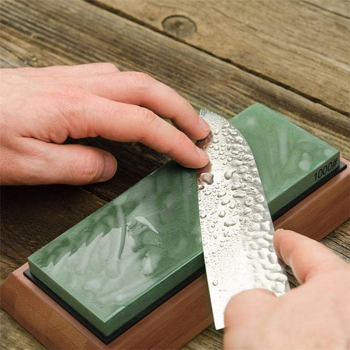 Whetstone Sharpening Stone 1000/4000 Grit Professional Kitchen Knife Sharpener Kit for Blades & Tools