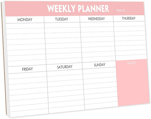 Weekly Planning Pad - Tear Off To Do List with Daily Schedule & Calendar, 52 Sheets, 6x9 in