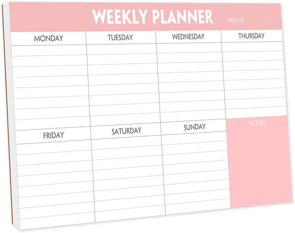Weekly Planning Pad - Tear Off To Do List with Daily Schedule & Calendar, 52 Sheets, 6x9 in