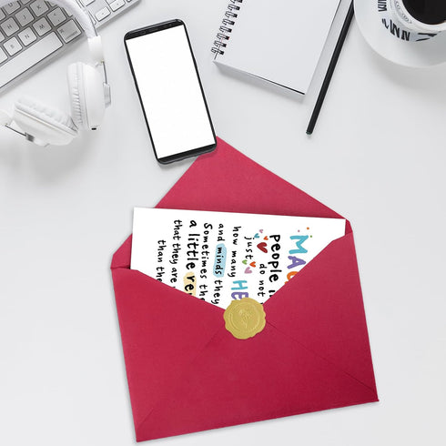 BENNLOOS Colours Positivity Cards, Thank You Friendship Card Gifts for Him Her, Beautiful Self Confidence Card