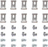 10 Sets 1.5" x 1.5" 1515 Series Aluminum Extrusion Profiles Connector, 10pcs Bracket with T Nuts