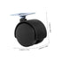 LIFKOME 12pcs Black Plastic Swivel Casters for Furniture No Brake Replacement Wheels for Office Chair Rolling Cart