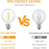 Blakapoo G40 Bulbs, 1W E12 Bulbs 1.57 inch, 25 Pack LED Replacement Light Screw Base Shatterproof Clear Small Globe