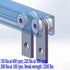 2 Wheel Trolley Assembly Rollers - Two Bearing Trolley Assembly for 1-5/8" Wide Strut Channel