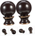 IWOWHERO 2Pcs Cow Horn Decorative Head Lamp Finial Unique Lamp Toppers for Table and Floor Lamps Zinc Alloy Screw Caps