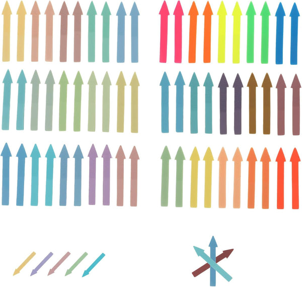 Molain 1200 Pcs Page Markers, Colored Sticky Tabs, Translucent Arrow Flags for Page Marking, Fluorescent