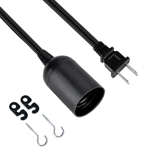 15 360W E26 Bulb Simple Deluxe Feet Extension Hanging Lantern Pendant Light Lamp Cord Cable Socket On/Off Switch (No