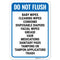 Do Not Flush Baby Wipes Cleaning Wipes Condoms Disposable Diapers Facial Wipes