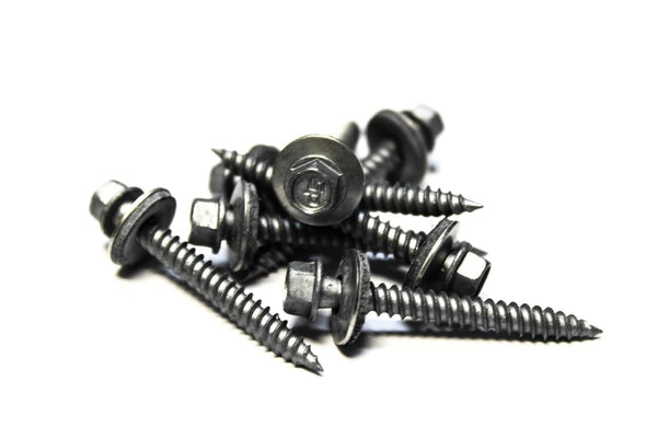 (100) 9x2-1/2 Hex Head Roofing Screws with Neoprene Washer - Weather Coat