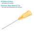PATIKIL 23Ga x 1 Inch Dispensing Needle Tips, 50Pcs Blunt Tips with Luer Lock for Glue Oil Applicator, Orange