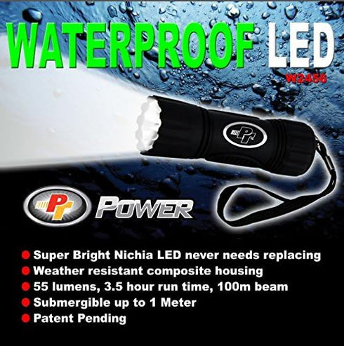 Performance Tool W2456 Storm 65lm Black Composite Flashlight (Sold as 1)
