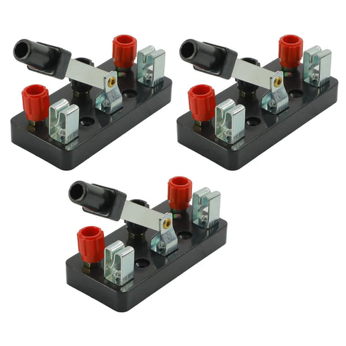 3Pcs Single Pole Knife Switch, Educational Single Pole Double Throw Switch for Physics Laboratory Equipment