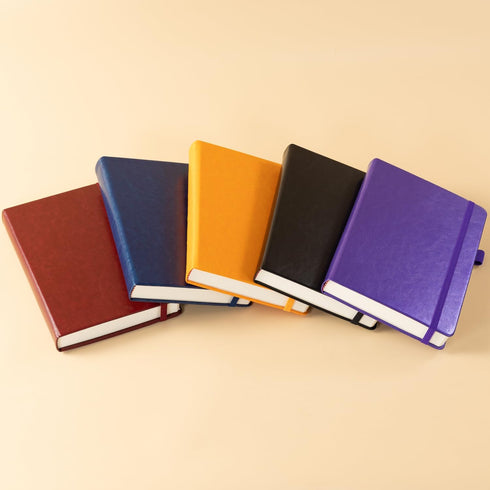 Lined Journal Notebook, 320 Pages Leather Hardcover Thick A5 College Ruled Classic with Pen Loop, for Writing Women Men