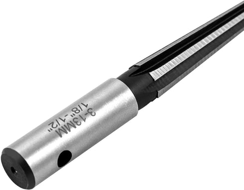 QWORK Tapered Straight Flute Handle Reamer - 1/8" - 1/2" T Handle Tool for Wood Plastic