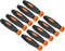 PATIKIL 10 Pack 2.4 Inch Rubber File Handle, Replacement Accessories for 0.2" Diameter Round Handle File, Orange Black