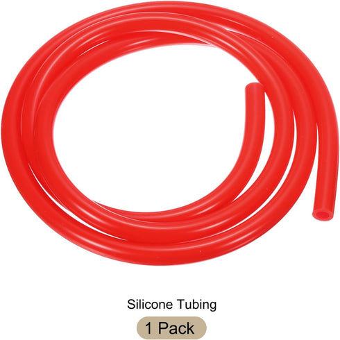 3.3ft Red Silicone Tubing | 5/32" ID x 1/4" OD Industrial Plastic Hoses for Pump Siphoning