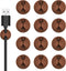 Flezoo Cord Holder Cable Clips, 12PCS Coffee Adhesive Cord Organizer Charger Holder Wire