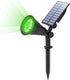 T-SUN Solar Spotlight LED Outdoor Wall Light, Green, IP65 Waterproof, 180 Adjustable, Auto-on/Auto-off for Garden,