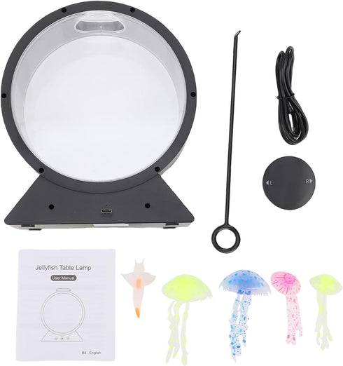 Estink Jelly Fish Lamp Aquarium Light, 7 Color Changing RGB Round Jelly